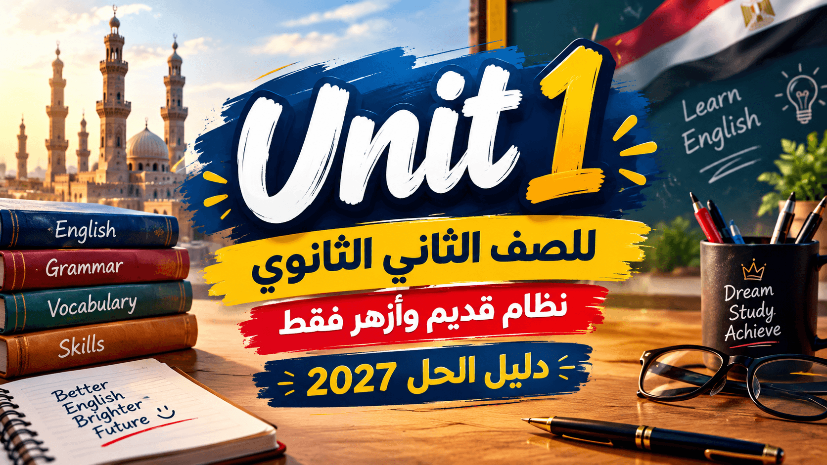 الوحدة الاولي للصف الثاني الثانوي نظام قديم وأزهر