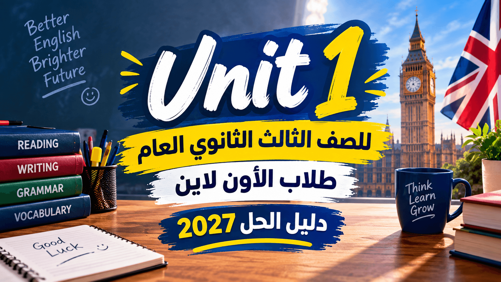 كورس الوحدة الاولي للصف الثالث الثانوي طلاب الاون لاين 2027